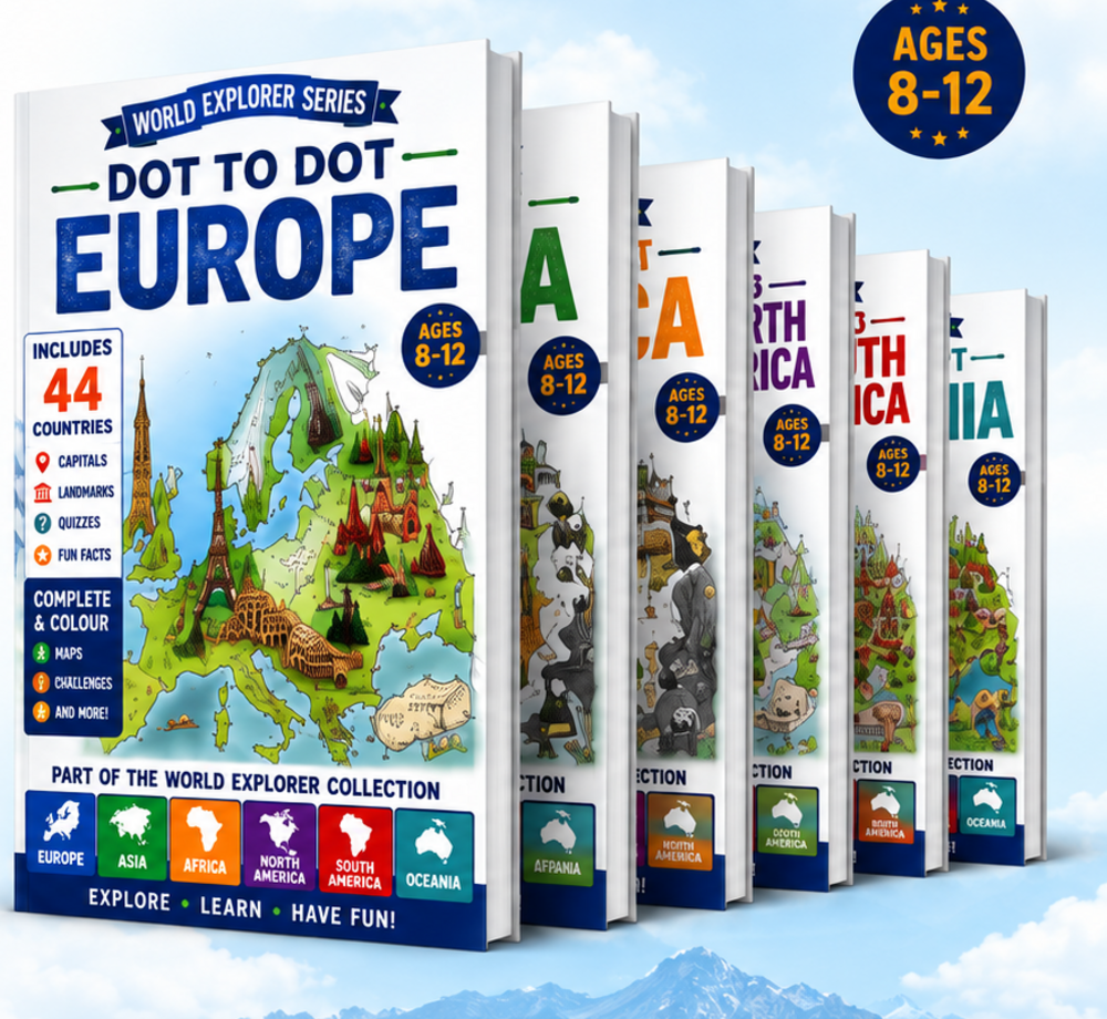 Six World Explorer Series geography activity books